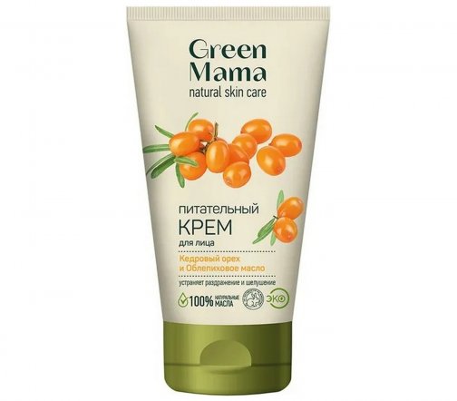 Green Mama Крем питательный для лица Кедровый орех и облепиховое масло