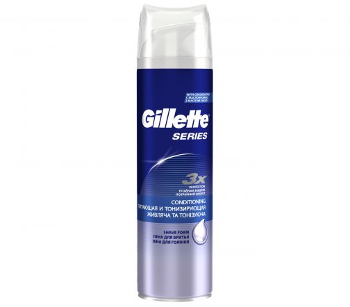Gillette Men Conditioning Пена для бритья Питающая и тонизирующая 250мл
