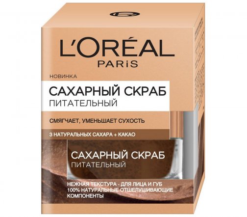L'Oreal Paris Сахарный Скраб Скраб для лица питательный 50мл