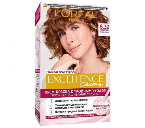 L'Oreal Paris Excellence Краска для волос 6.32 Золотистый темно-русый