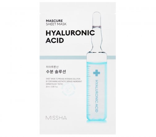Missha Mascure Маска тканевая увлажняющая для сухой кожи лица Hyaluron Acid 28мл