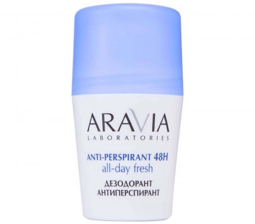 Aravia Laboratories Дезодорант-антиперспирант ролик Свежесть целый день 48часов 50мл