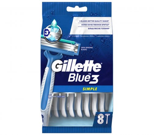 Gillette Men Blue Simple 3 Станок одноразовый 8шт