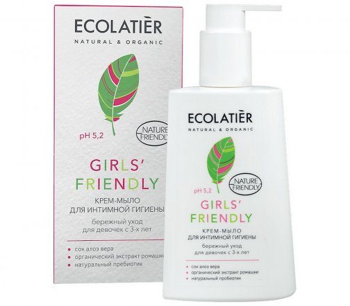Ecolatier Крем-мыло для интимной гигиены Girls' Friendly 3+ бережный уход 250мл