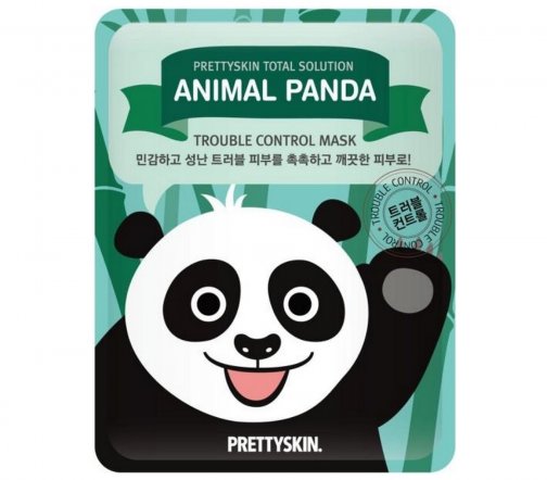 PrettySkin Total Solution Маска тканевая для проблемной кожи лица Animal Panda 25гр