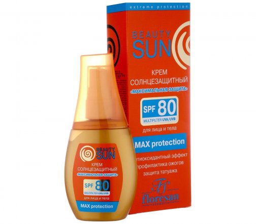 Floresan Beauty Sun Крем солнцезащитный для лица и тела Максимальная защита SPF80 75мл