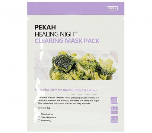 Pekah Healing Night Маска тканевая вечерняя очищающая с экстрактом брокколи 25мл