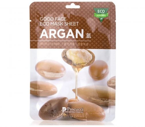 Pascucci Маска тканевая для лица Аргановое масло 23мл