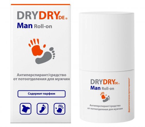 Dry Dry De Man (Де Мен) Антиперспирант-ролик парфюмированный Средство от потоотделения 50мл