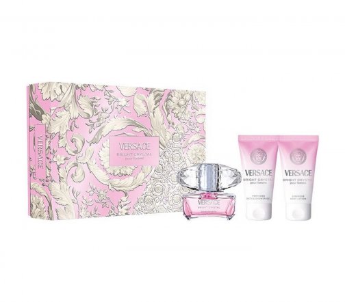 Versace Bright Crystal Набор Туалетная вода 50мл+Гель для душа 50мл+Лосьон для тела 50мл