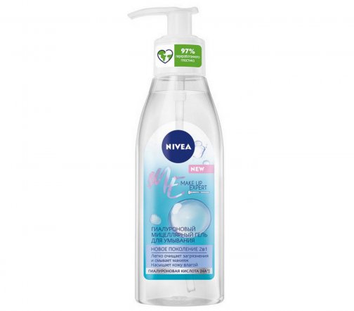 Nivea Make-up Expert Гель мицеллярный гиалуроновый для снятия макияжа 150мл
