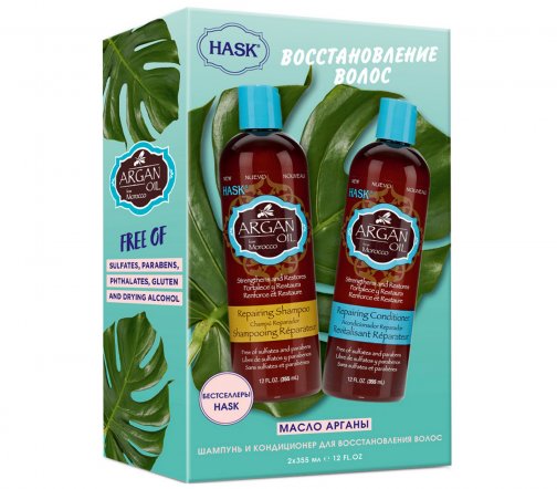 Hask Argan Oil Набор Восстановление волос Шампунь 355мл+Кондиционер 355мл