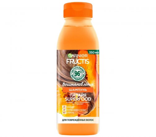Garnier Fructis Superfood Шампунь для поврежденных волос Восстановление Папайя 350мл