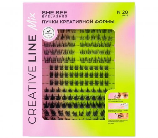 She See Набор накладных ресниц Микс Creativ Line N20.4