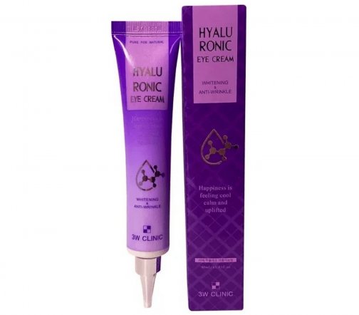 3W Clinic Hyaluronic Крем для кожи вокруг глаз с гиалуроновой кислотой 40гр