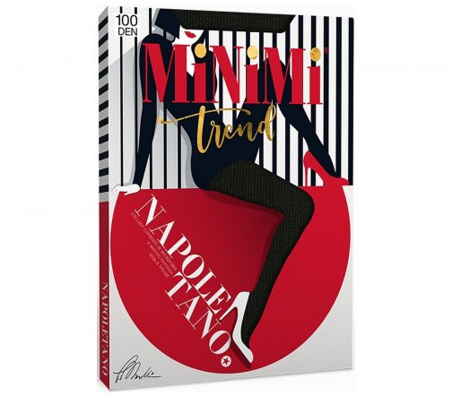 Minimi Колготки Trend Napoletano Colors 100 den  Черный