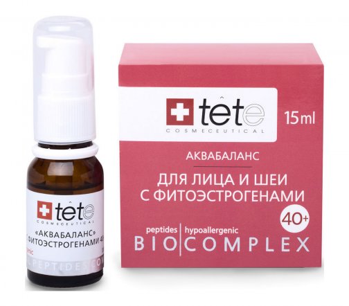 Tete Лосьон биокомплекс-аквабаланс для лица, шеи и декольте40+ 15мл