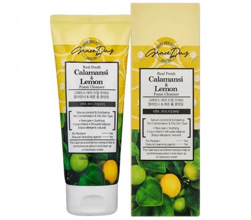 Grace Day Real Fresh Calamansi&Lemon Пенка для умывания с экстрактом каламанси и лимона 100мл