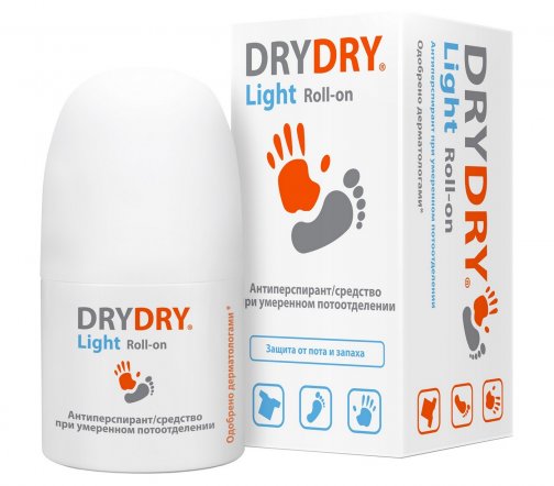 Dry Dry De Light (Де Лайт) Антиперспирант-ролик Средство при умеренном потоотделении 50мл