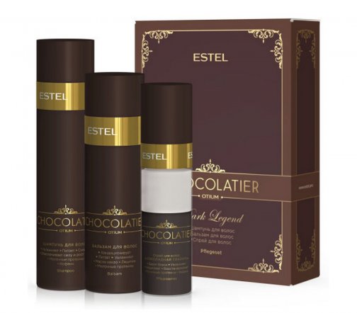 Estel Otium Chocolatier Набор Dark Legend Шампунь 250мл+Бальзам 200мл+Спрей 200мл