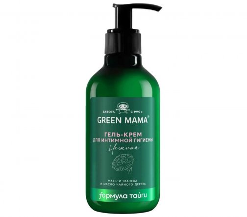 Green Mama Формула Тайги Гель-крем для интимной гигиены Мать-и-мачеха и масло чайного дерева 300мл