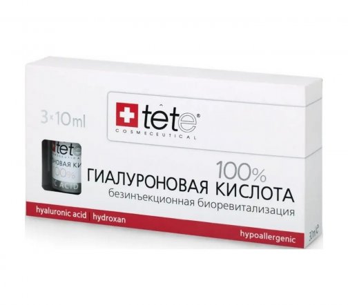 Tete Кислота гиалуроновая для кожи лица 100% 3*10мл