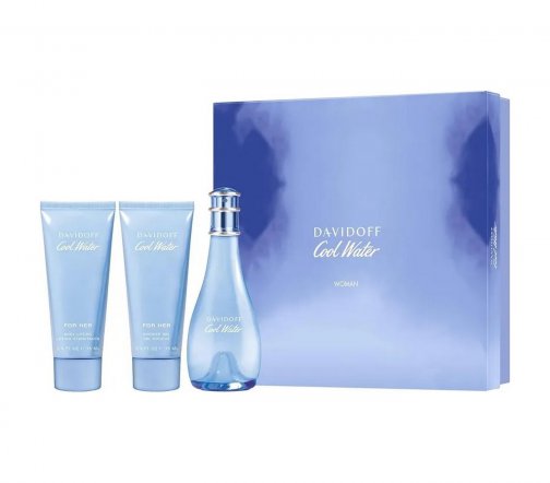 Davidoff Cool Water Набор Туалетная вода 100мл+Лосьон для тела 75мл+Гель для душа 75мл