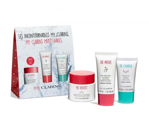 Clarins My Clarins Набор Крем для лица 50мл+Гель 30мл+Маска ночная для лица 15мл