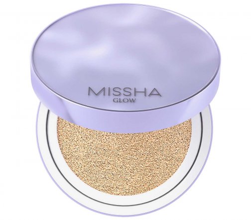 Missha Glow Layering Fit Тональный кушон с антивозрастной сывороткой 21 Vanilla