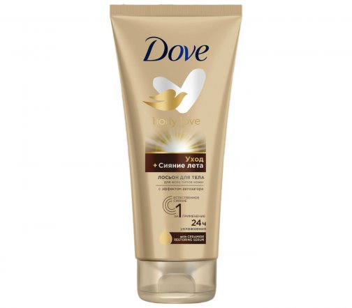 Dove Лосьон для тела Сияние лета с эффектом автозагара 200мл