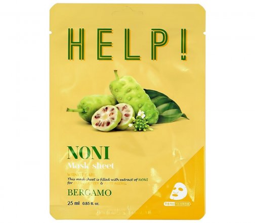 Bergamo Help Mask Маска тканевая для лица с экстрактом с экстрактом Нони 25мл