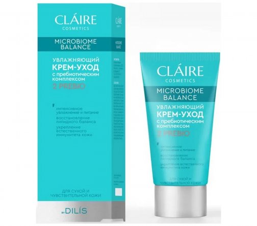 Claire Cosmetics Microbiome Balance Крем-уход увлажняющий для сухой и чувствительной кожи лица 50мл