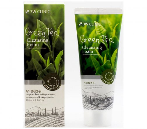 3W Clinic Green Tea Пенка для умывания Зеленый чай 100мл