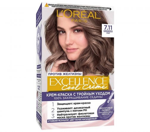 L'Oreal Paris Excellence Краска для волос 7.11 Ультрапепельный русый