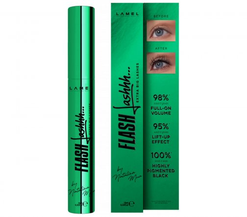 Lamel Professional Тушь удлиняющая с эффектом накладных ресниц Flash Lashhh Mascara by Natalina Mua