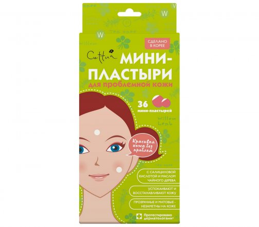 Cettua Мини-пластыри для проблемной кожи лица 36шт