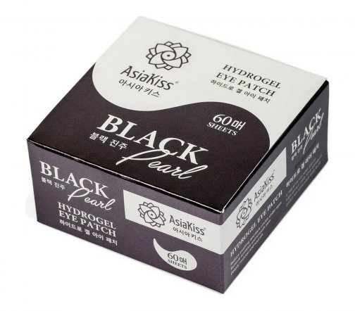 AsiaKiss Black Pearl Патчи гидрогелевые для глаз Черный жемчуг 60шт