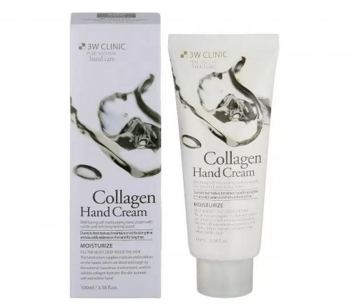 3W Clinic Collagen Крем для рук с коллагеном увлажняющий 100мл