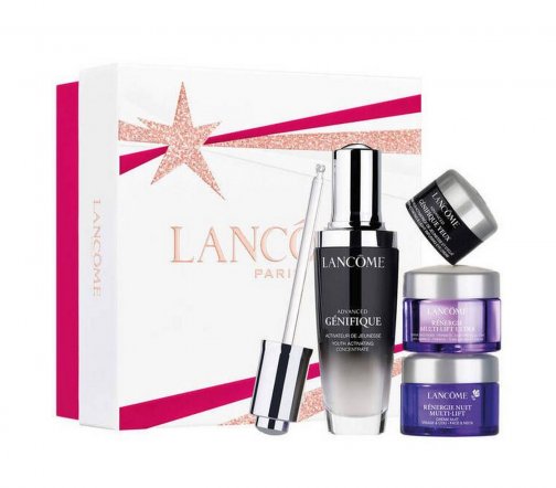 Lancome Набор Advanced Genifique Serum Сыворотка-активатор+Крем дневной+Крем ночной моделирующий+Кре