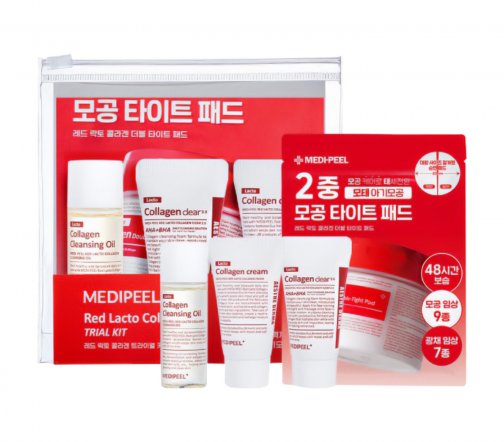 Medi-Peel Red Lacto Collagen Набор миниатюр Пенка для умывания+Масло гидрофильное+Пэды+Крем для лица