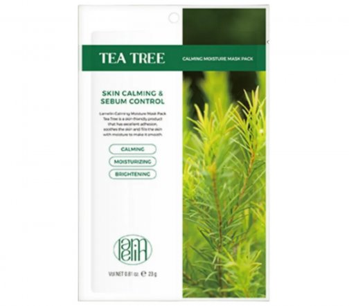Lamelin Calming Moisture Маска тканевая увлажняющая для лица с экстрактом чайного дерева 23гр