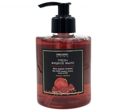 Organic Guru Мыло жидкое Гранат и мята 300мл