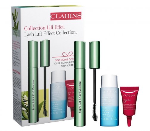 Clarins Набор Средство для снятия макияжа 30мл+Концентрат с эффектом лифтинга вокруг глаз 3мл+Тушь