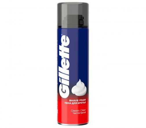 Gillette Men Classic Clean Пена для бритья Чистое бритье 200мл