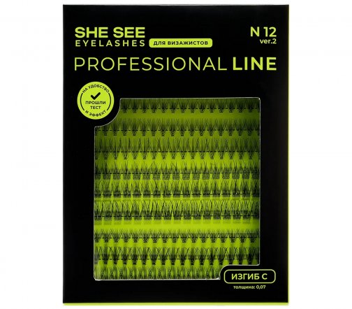 She See Набор накладных ресниц Professional Line N12.1 Универсальные