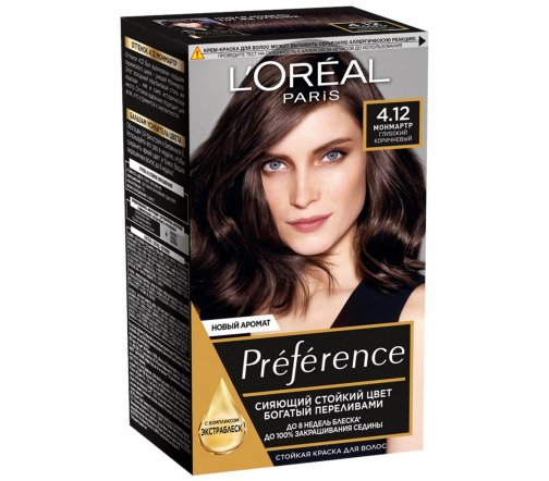 L'Oreal Paris Preference Краска для волос 4.12 Монмартр Глубокий коричневый
