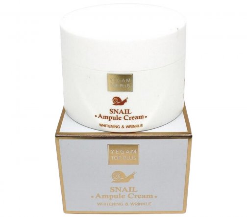 Ye Gam Top Plus Snail Ampoule Cream Крем увлажняющий для лица с экстрактом улитки 80гр