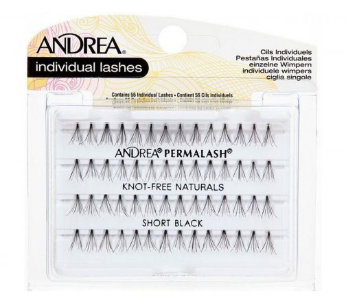 Andrea Individual Naturals Short Black Пучки ресниц безузелковые короткие