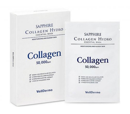 WellDerma Sapphire Collagen Hydro Маска сапфировая коллагеновая гидроэссенциальная для лица 30мл
