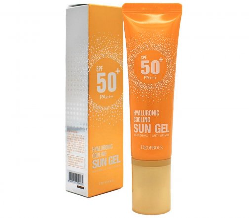 Deoproce Hyaluronic Cooling Sun Гель солнцезащитный освежающий для лица 50гр